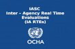 IASC  Inter – Agency Real Time Evaluations (IA RTEs)