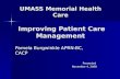 UMASS Memorial Health Care  Improving Patient Care Management