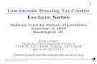 Low-Income Housing Tax Credits