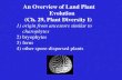 An Overview of Land Plant Evolution (Ch. 29, Plant Diversity I)