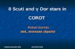 δ  Scuti and  γ  Dor stars in  COROT