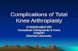 Complications of Total Knee  Arthroplasty