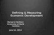 Defining & Measuring  Economic Development