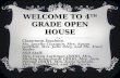 Welcome to 4 th  Grade Open House