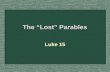 The “Lost” Parables