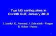 Two M5 earthquakes in Corinth Gulf, January 2010