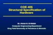 COE 405  Structural Specification of Hardware