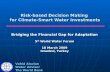 Risk-based Decision Making  for Climate-Smart Water Investments