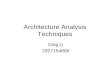 Architecture Analysis Techniques
