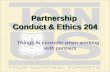 Partnership  Conduct & Ethics 204