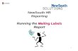 NewSouth HR Reporting Running the  Mailing Labels  Report