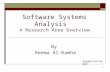 Software Systems Analysis   A Research Area Overview