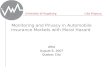 Monitoring and Privacy in Automobile Insurance Markets with Moral Hazard
