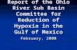 Report of the Ohio River Sub Basin Committee for Reduction of Hypoxia in the Gulf of Mexico