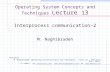Operating System Concepts and Techniques  Lecture 13
