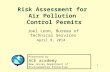 Risk Assessment for  Air Pollution  Control Permits