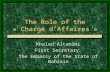 The Role of the « Chargé d’Affaires »