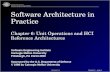 Software Architecture in Practice Chapter 6: Unit Operations and HCI Reference Architectures