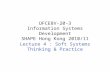 Lecture 4 : Soft Systems Thinking & Practice