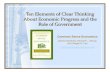 Ten Elements of Clear Thinking About Economic Progress and the Role of Government