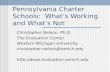 Pennsylvania Charter Schools:  What’s Working and What’s Not