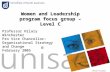 Women and Leadership program focus group – Level C