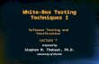 White-Box Testing Techniques I