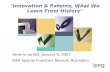 "Innovation & Patents, What We Learn From History"
