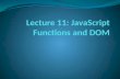 Lecture  1 1:  JavaScript Functions and DOM
