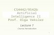 CS4442/9542b  Artificial Intelligence II Prof. Olga Veksler
