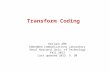 Transform Coding