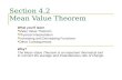 Section 4.2  Mean Value Theorem