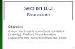 Section 10.3 Regression