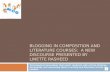 Blogging in Composition and Literature Courses:  A New Discourse  presented by  linette rasheed
