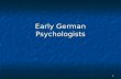Early German Psychologists