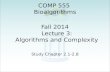 Lecture 3: Algorithms and Complexity