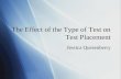 The Effect of the Type of Test on Test Placement