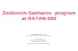 Zeldovich-Sakharov  program at RATAN-600