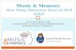 Music & Memory:  How Many Memories Does an iPod Hold?