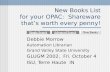New Books List for your OPAC:  Shareware that’s worth every penny!