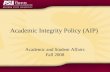 Academic Integrity Policy (AIP)