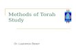 Methods of Torah Study
