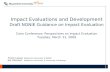 Impact Evaluations and Development Draft NONIE Guidance on Impact Evaluation