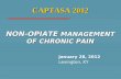 CAPTASA 2012 Non-Opiate  Management of Chronic Pain