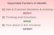Important Factors in Health