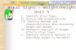 Vital Signs – Weight/Height Unit V