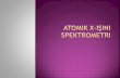 Atomik X- IşInI  Spektrometri