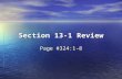 Section 13-1 Review