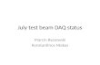 July test beam DAQ status