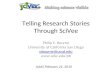 Telling Research Stories Through SciVee